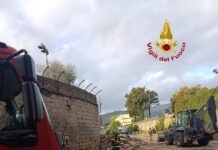 Caserta: Vigili del Fuoco impegnati in 20 interventi, crollo muro in via Laviano