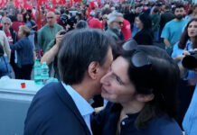Piazza del Popolo, abbraccio Conte-Schlein: Costruiamo l’alternativa