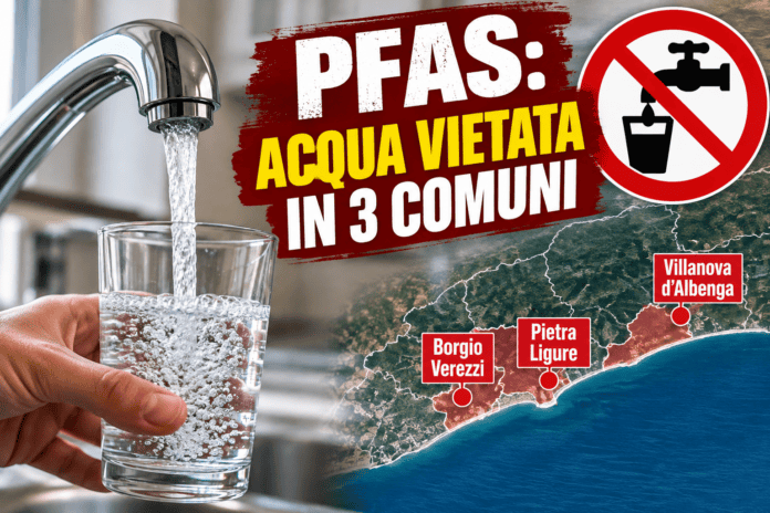 Allerta PFAS_ Acqua Vietata in Tre Comuni PFAS in Liguria: acqua vietata in tre Comuni