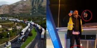 Caianello, autotrasportatore minaccia di trasformarsi in torcia umana al casello A1