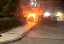 Mondragone, auto in fiamme ai palazzi Cirio: caos e paura nella notte