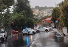 Albissola-Savona: via Genova chiusa per smottamento, divieto pedoni a Piazza del Popolo