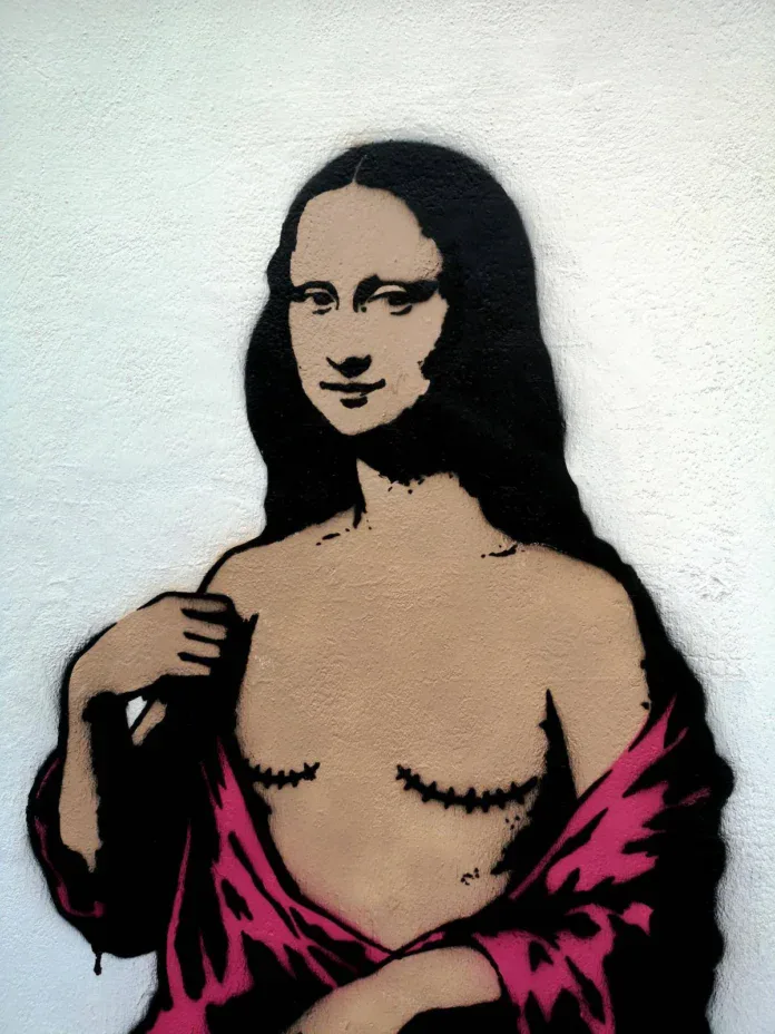 gioconda_monna_lisa_survivor_mastectomy_scar_metastatic_breast_cancer_awareness_day_mural_by_artist.webp