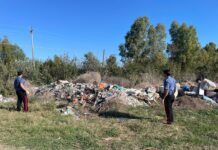 Santa Maria la Fossa: sequestrato terreno da 5mila mq con amianto e rifiuti, 4 denunciati