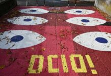 Brescia, Villaggio Violino: una Strada in Gioco colorata davanti alla primaria Montale